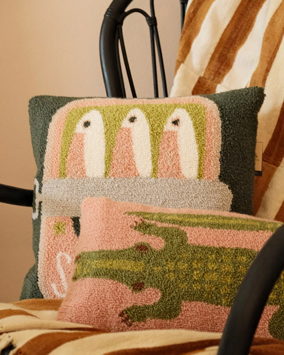 Multi - Alligator Throw Pillow - Idlewild Co. - Printfresh