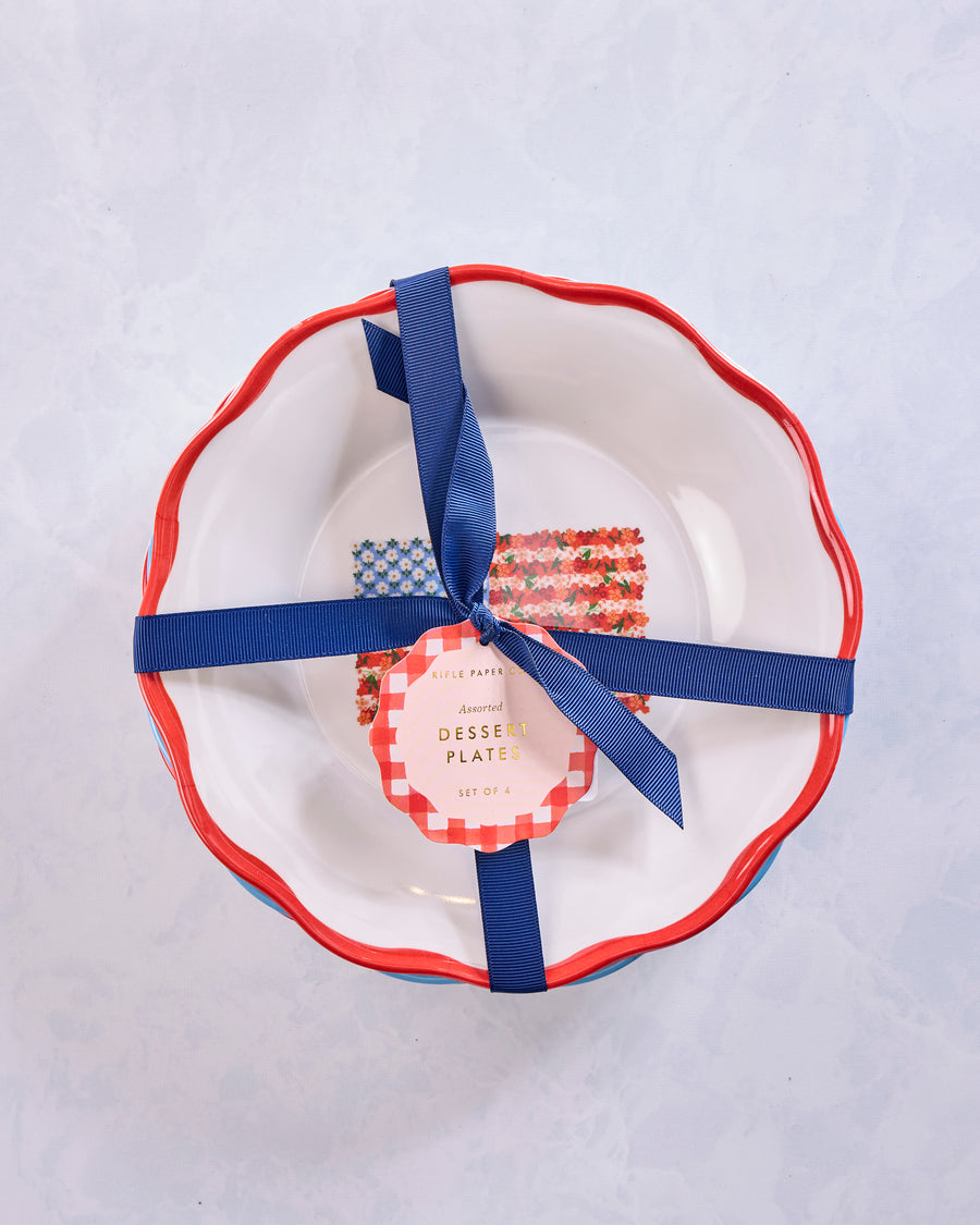 Multi - Americana Melamine Assorted Dessert Plates - Rifle Paper Co.