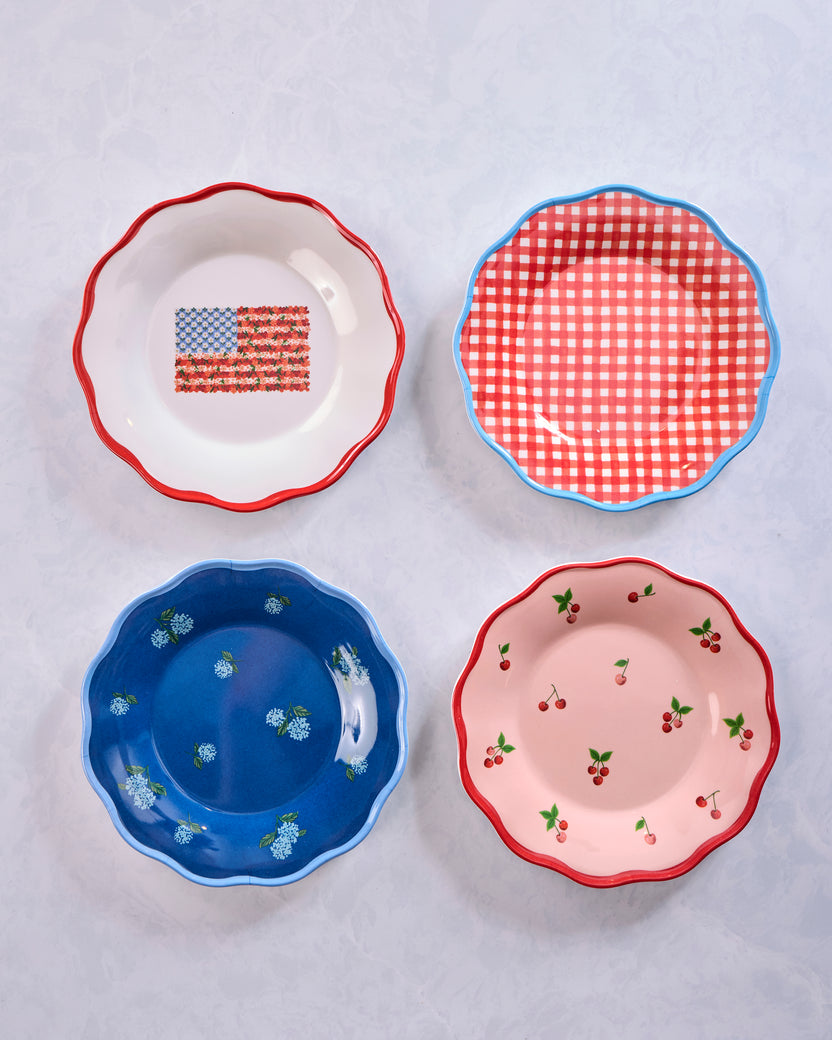 Multi - Americana Melamine Assorted Dessert Plates - Rifle Paper Co.