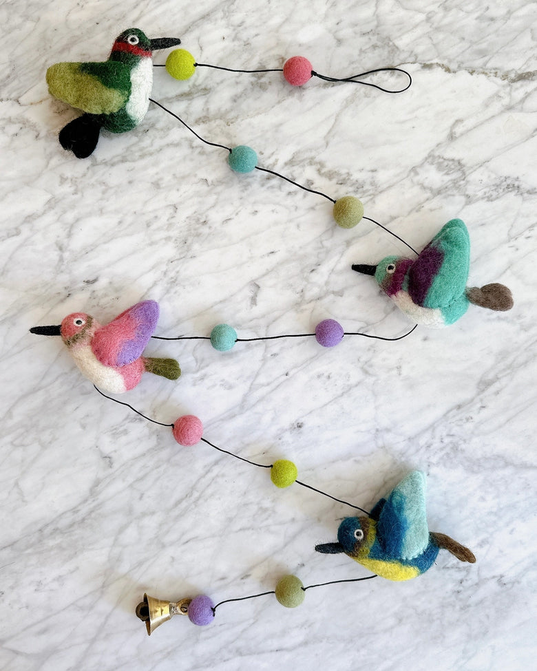 Multi - Hummingbird Garland - Ganapati - Printfresh