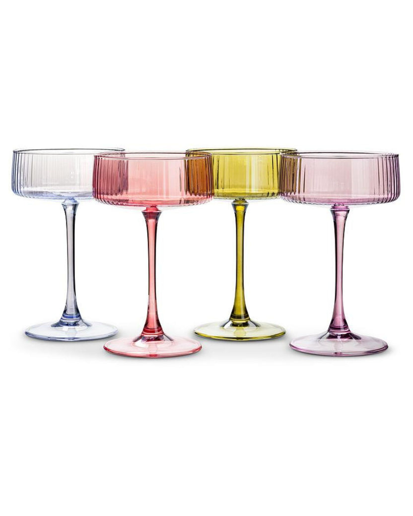 Multi - Lustre Cocktail Coupe Set of 4 Assorted - Abbott