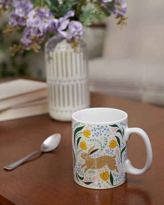 Multi - Rabbit Folk Art Mug - Primitives by Kathy - Printfresh