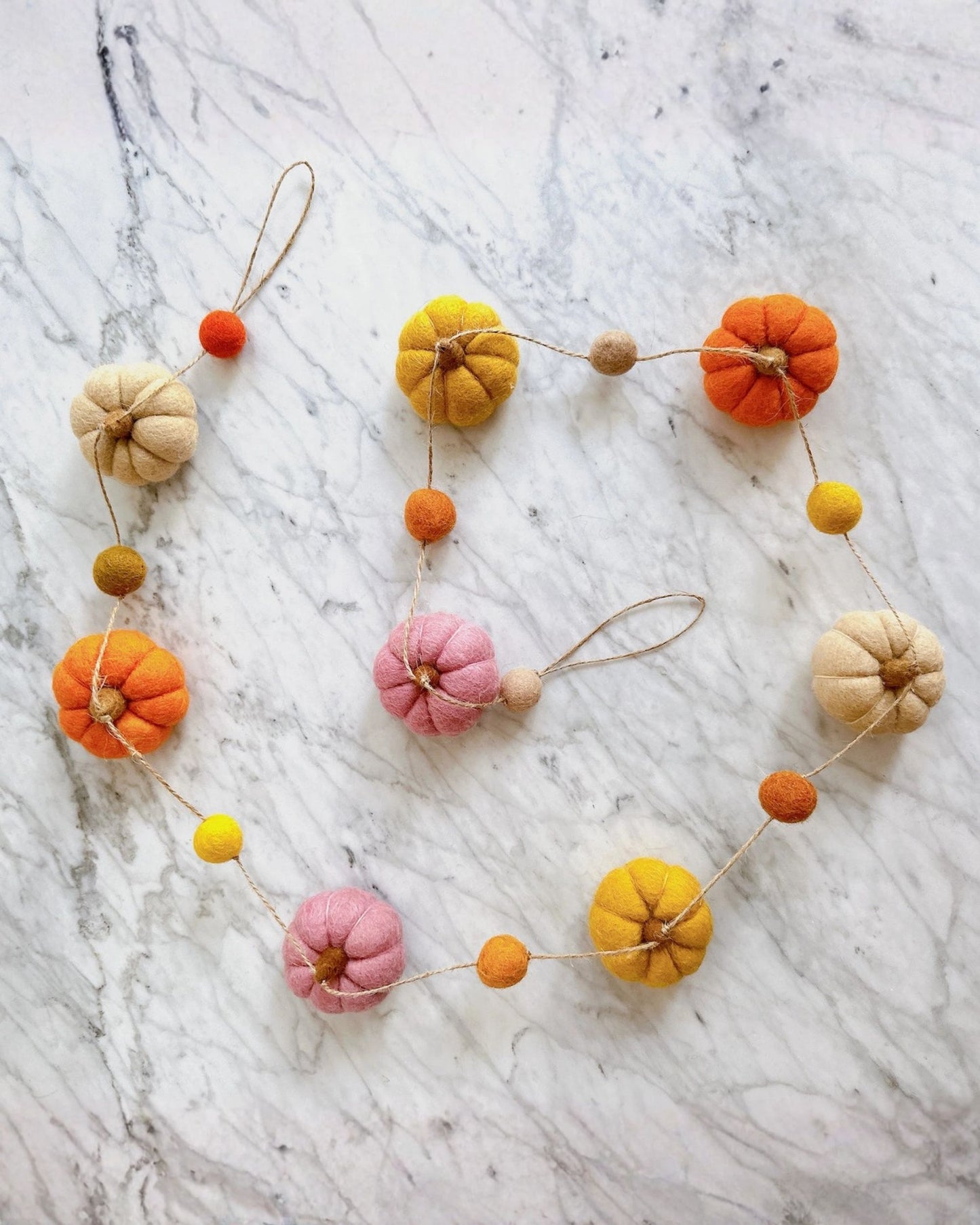 Orange Combo - Felt Pumpkin Garland - Ganapati