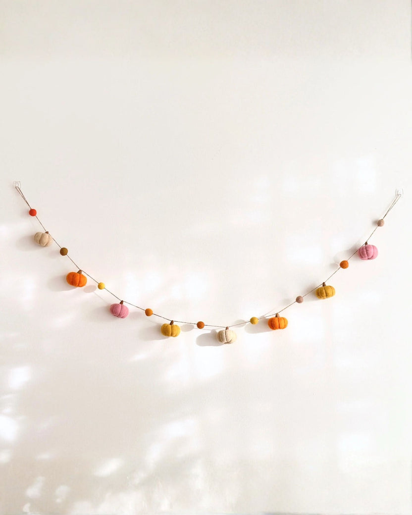 Orange Combo - Felt Pumpkin Garland - Ganapati