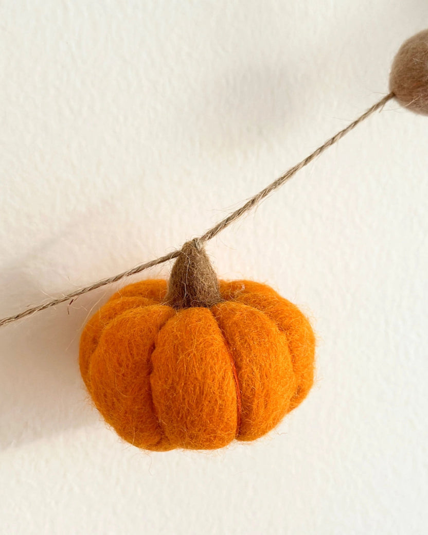 Orange Combo - Felt Pumpkin Garland - Ganapati