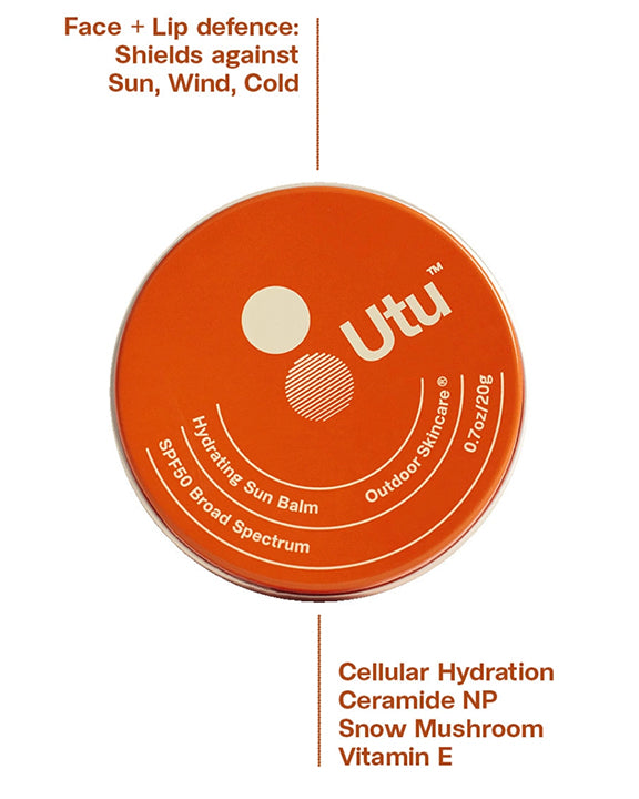 Orange - SPF50 Hydrating Sun Balm Face & Lip Protector - Utu - Printfresh