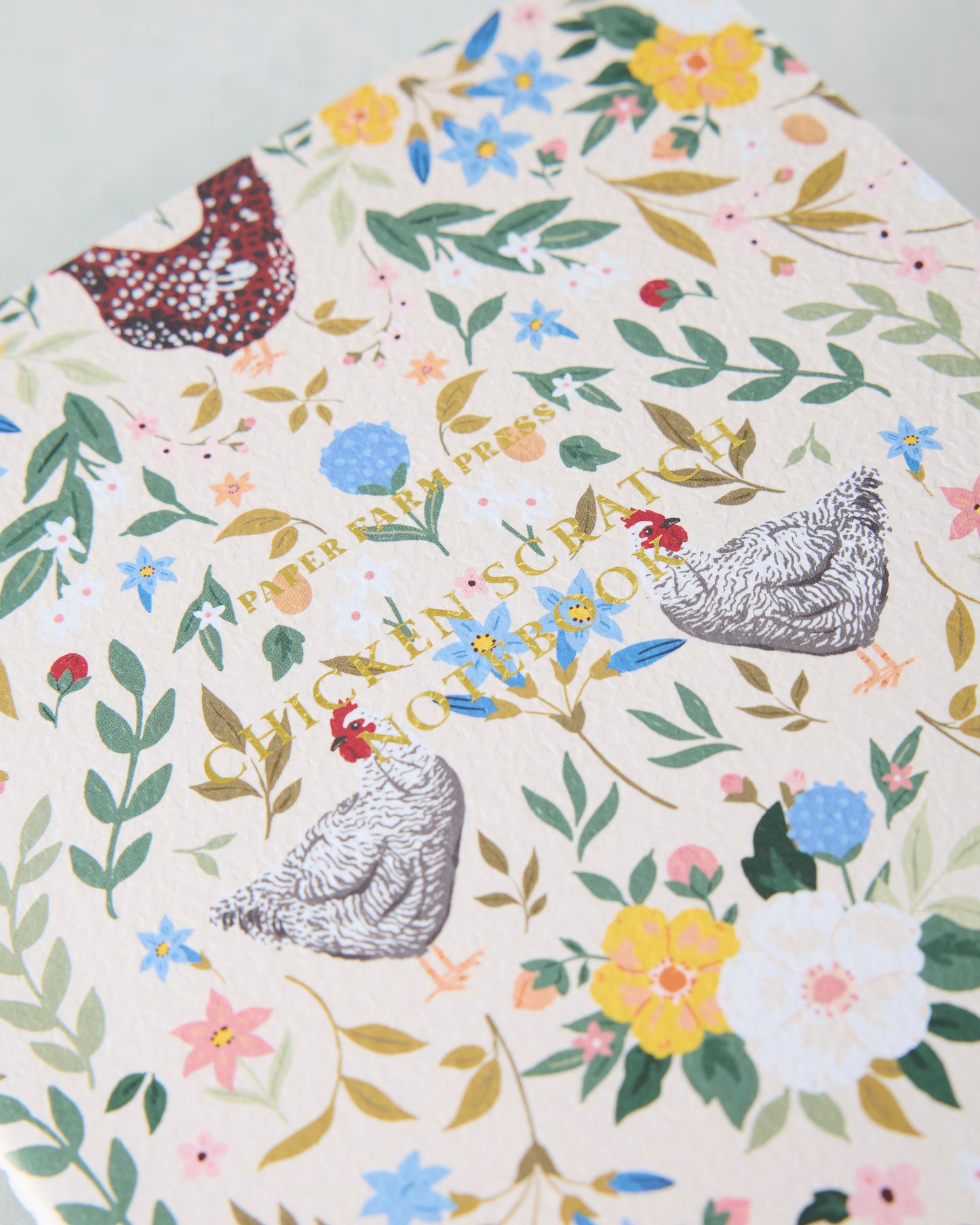Multi - Chickens & Flowers Stitched Notebook - Paper Farm Press
