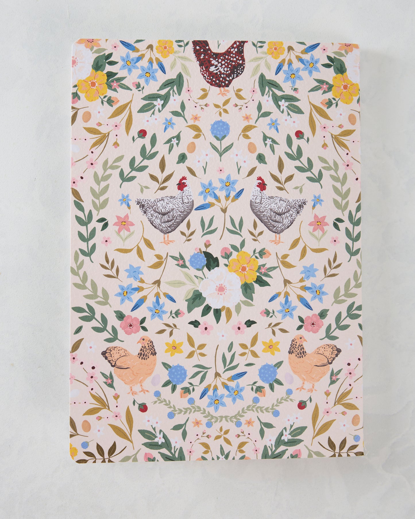 Multi - Chickens & Flowers Stitched Notebook - Paper Farm Press