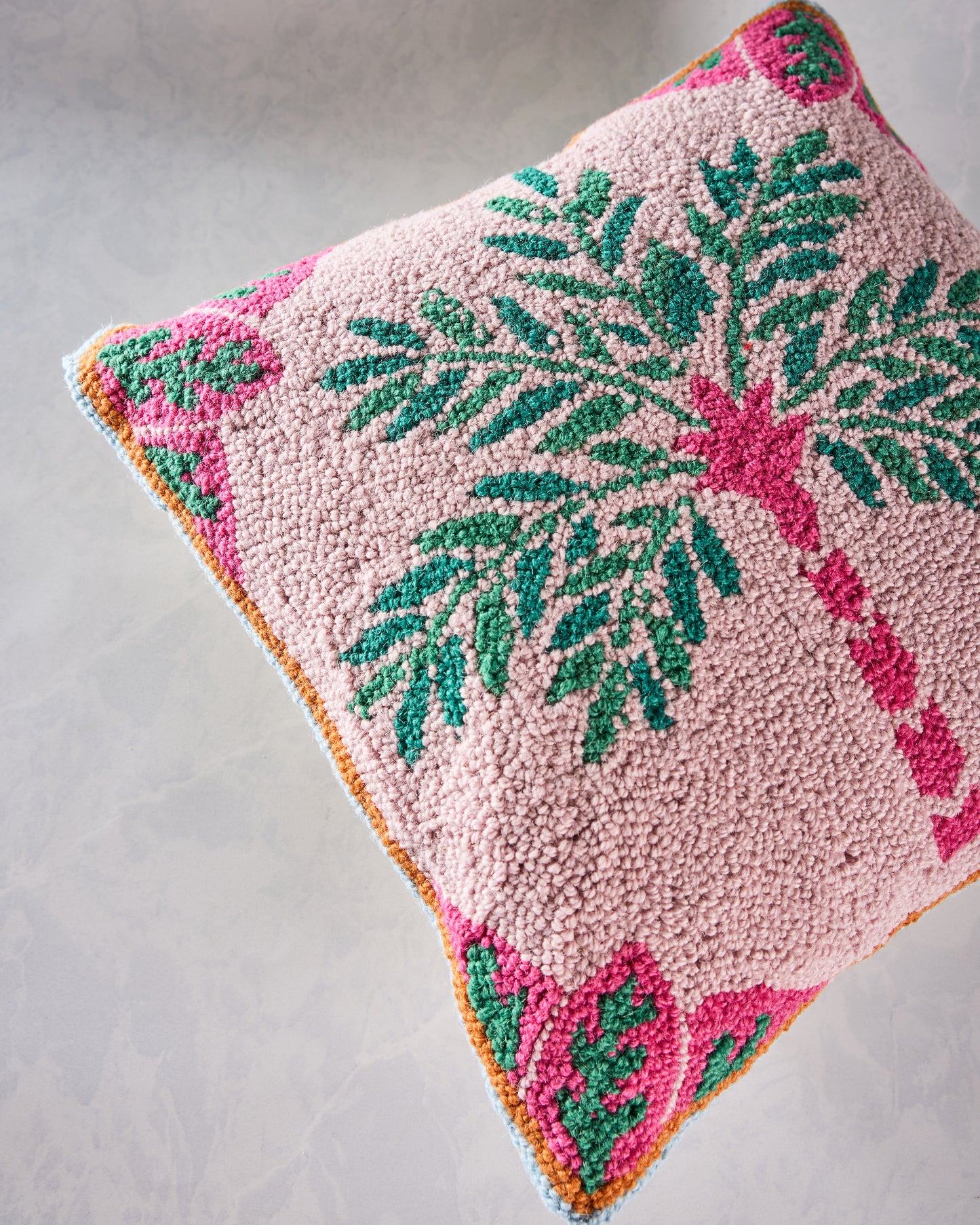 Pink Combo - Palm Tree Hook Pillow - Peking Handicraft - Printfresh