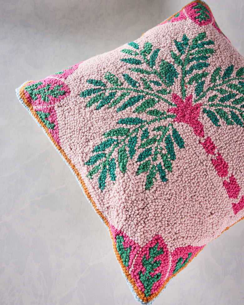 Pink Combo - Palm Tree Hook Pillow - Peking Handicraft - Printfresh