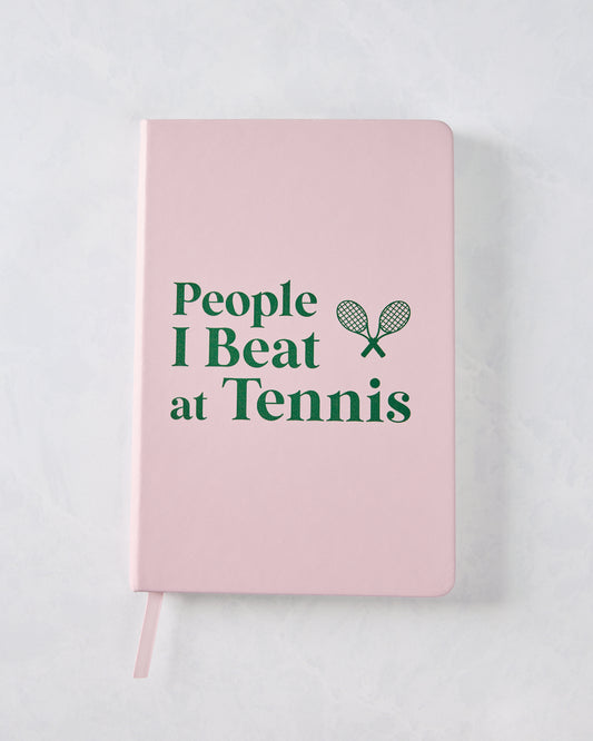 Pink - People I Beat at Tennis Journal - Toss Designs