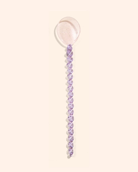 Pink/Lilac - Glass Stirring Spoon - Kessellate - Printfresh