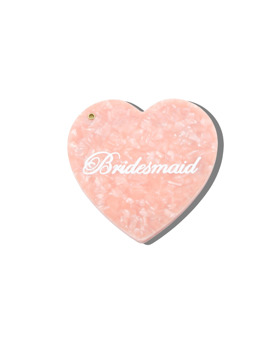 Pink Combo - Hand Painted Bridesmaid Heart Compact Mirror - Solar Eclipse - Printfresh