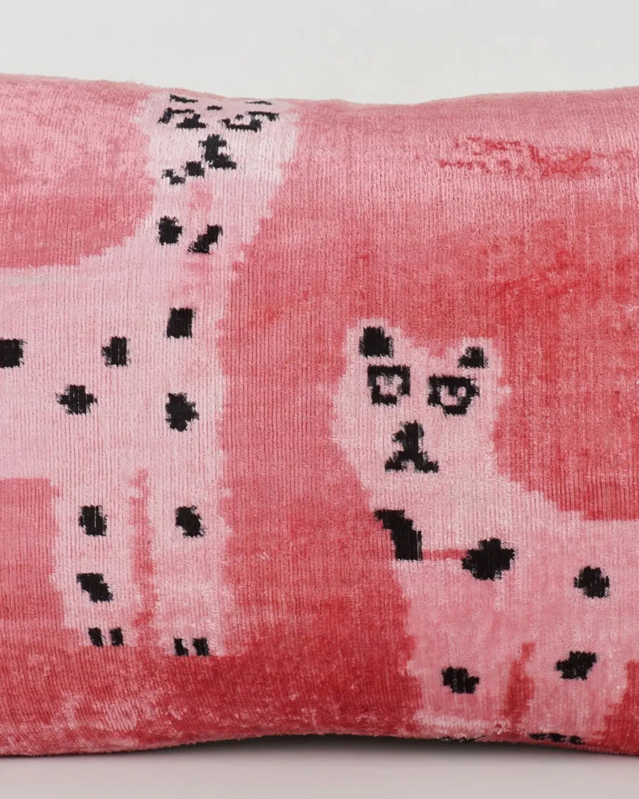 Pink Combo - Lawrence & Pablo Ikat Silk/Velvet Pillowcase - MD Home - Printfresh