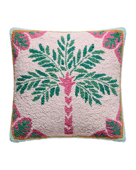 Pink Combo - Palm Tree Hook Pillow - Peking Handicraft - Printfresh