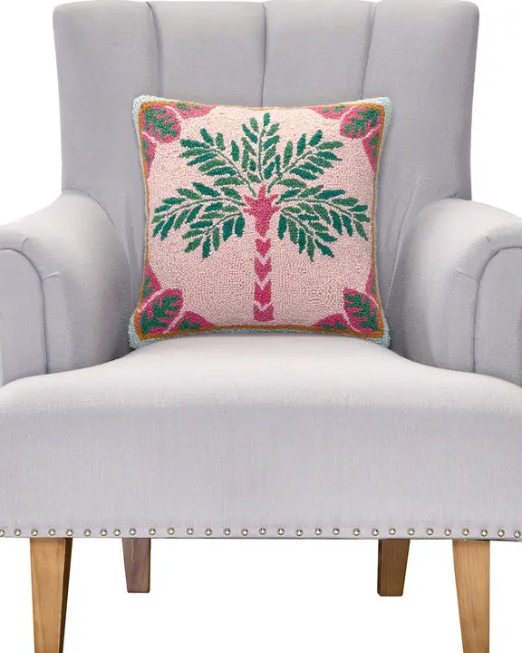 Pink Combo - Palm Tree Hook Pillow - Peking Handicraft - Printfresh