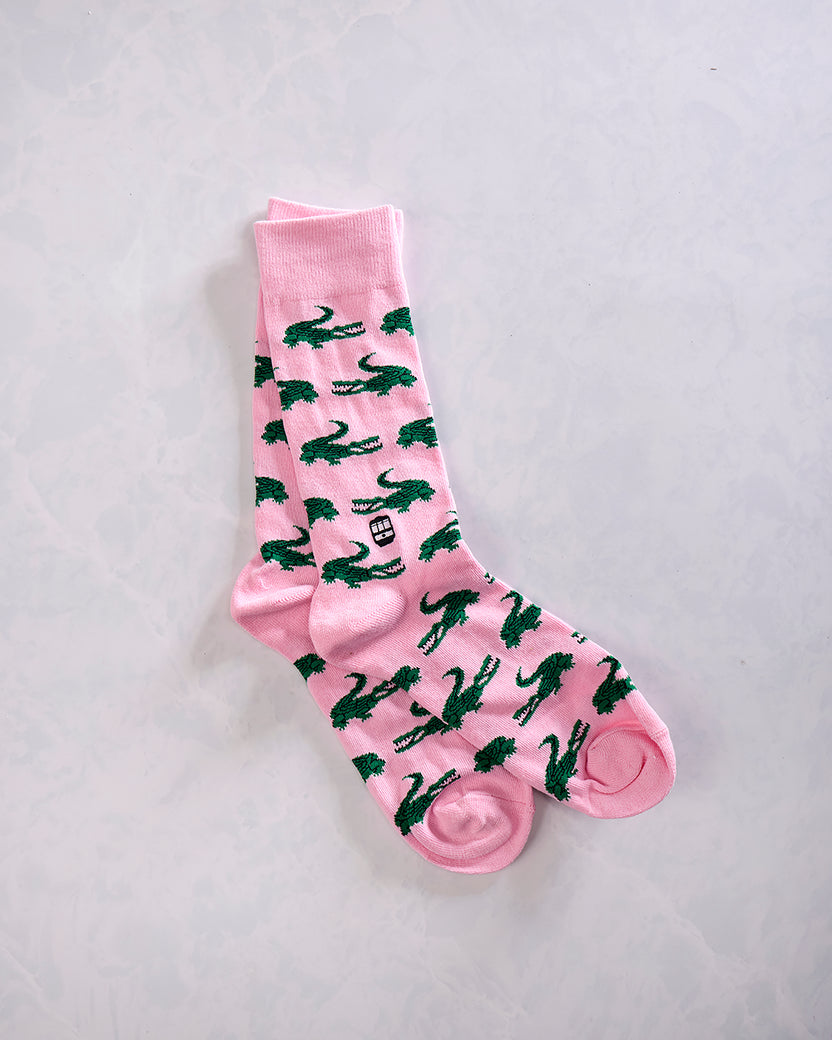 Pink Multi - Men's Gator Socks - Bonfolk