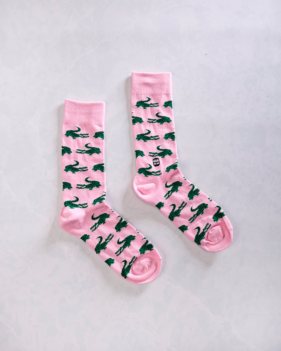 Pink Multi - Men's Gator Socks - Bonfolk