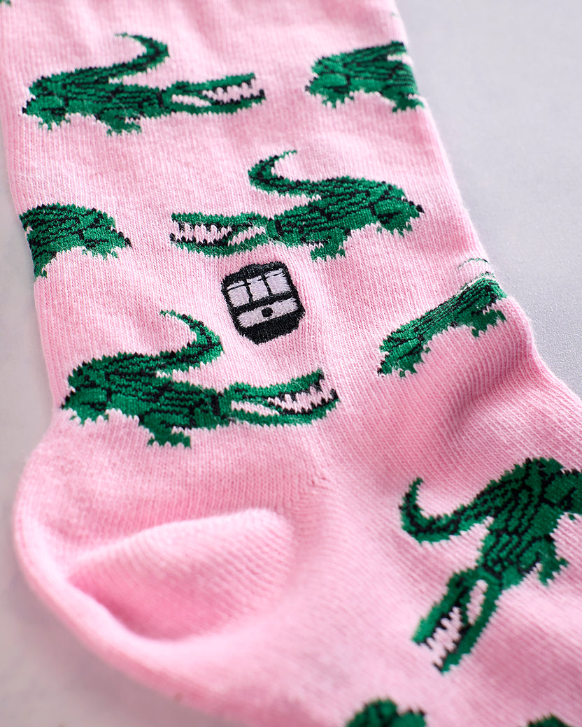 Pink Multi - Men's Gator Socks - Bonfolk