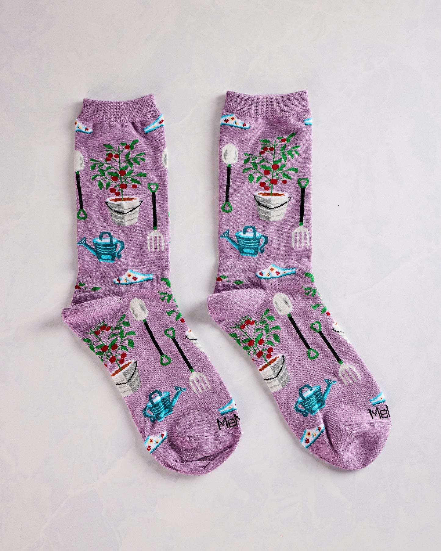 Lilac - Growing Garden Crew Socks - Infinity Classics - Printfresh