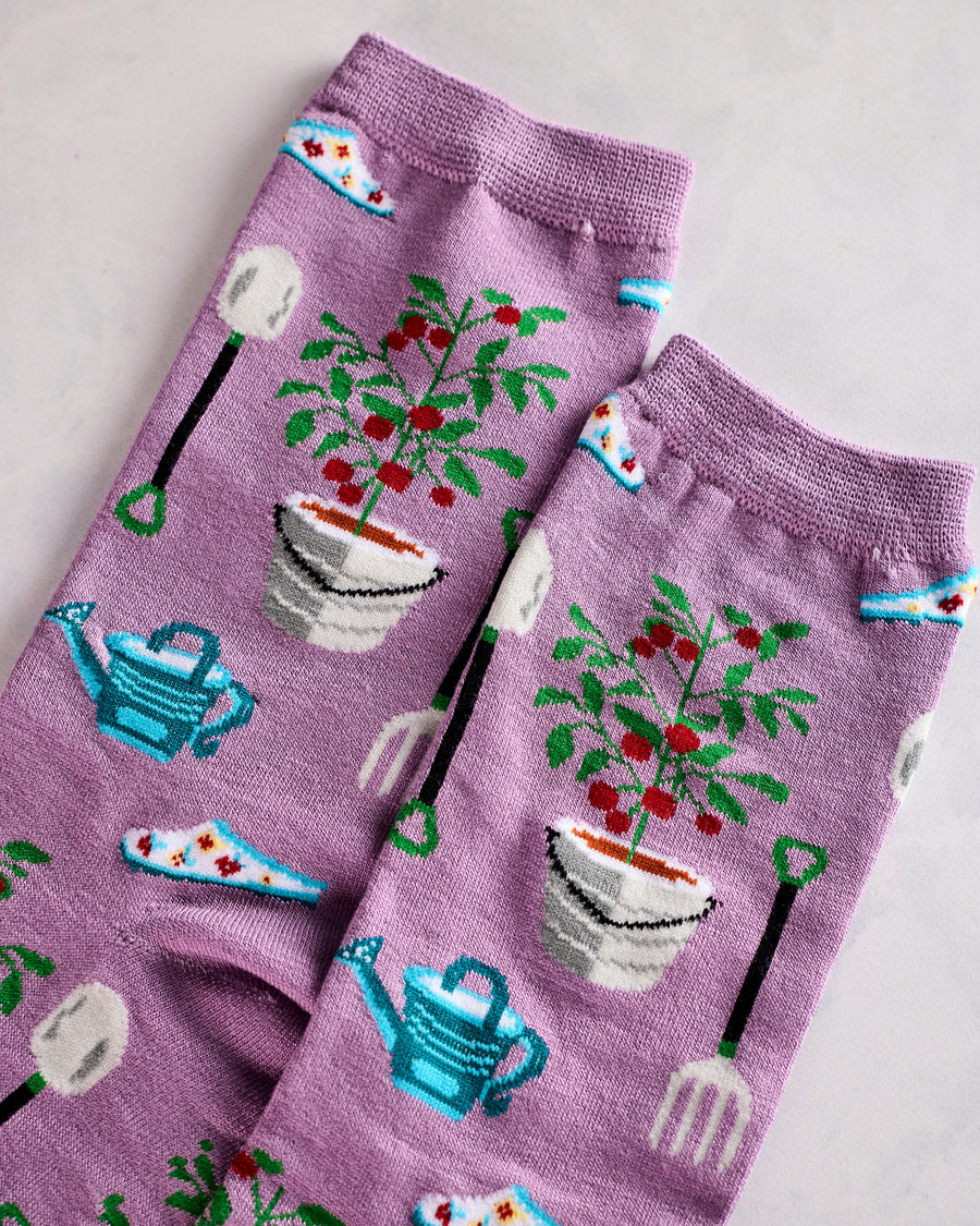 Lilac - Growing Garden Crew Socks - Infinity Classics - Printfresh
