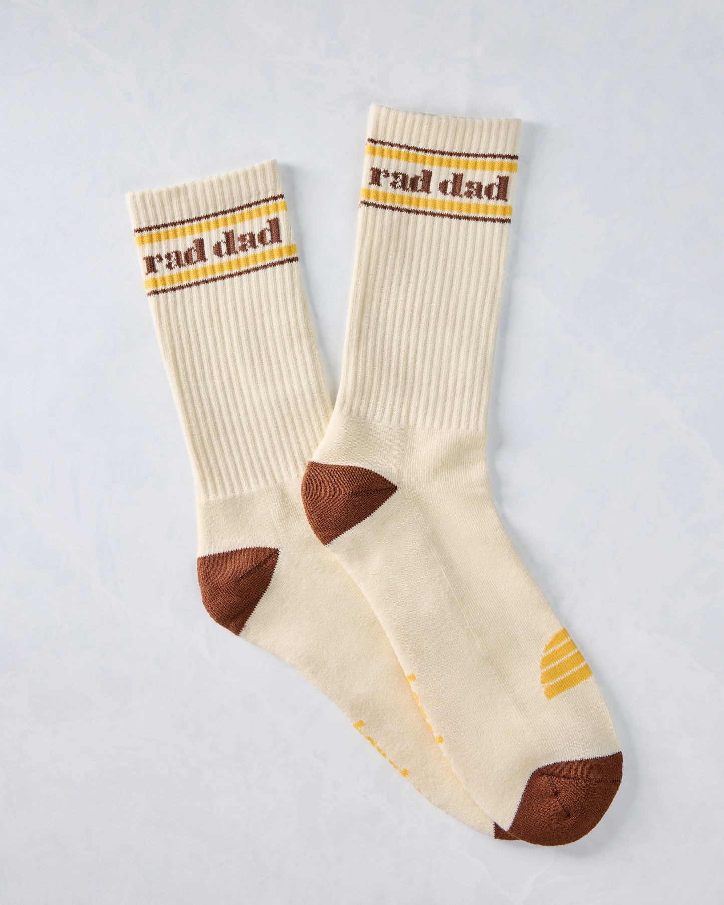 Ivory - Rad Dad Organic Cotton Crew Sock - Banabae