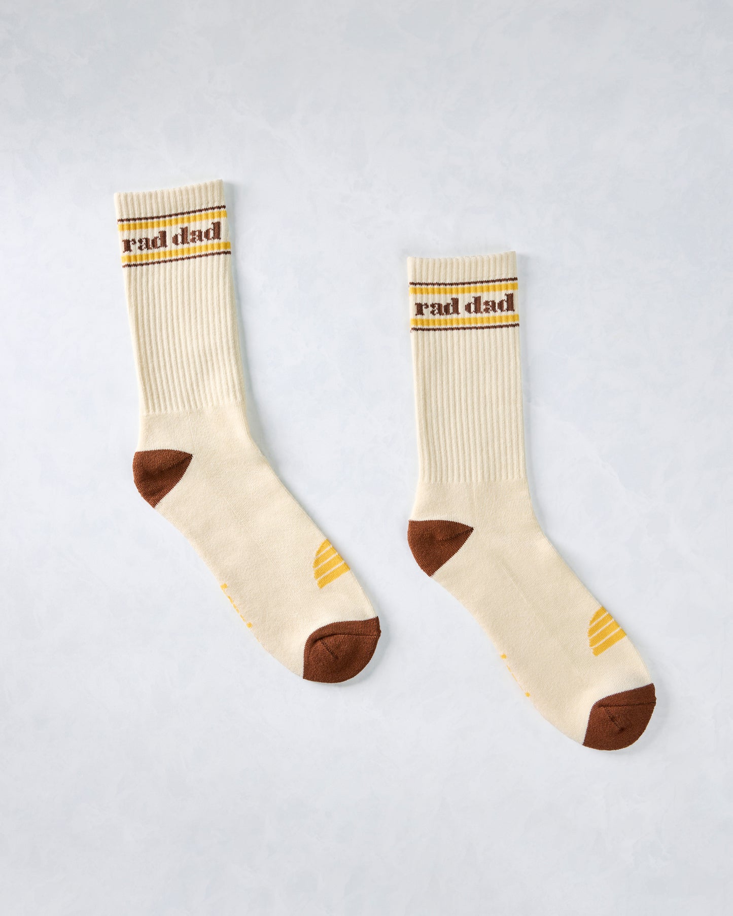 Ivory - Rad Dad Organic Cotton Crew Sock - Banabae