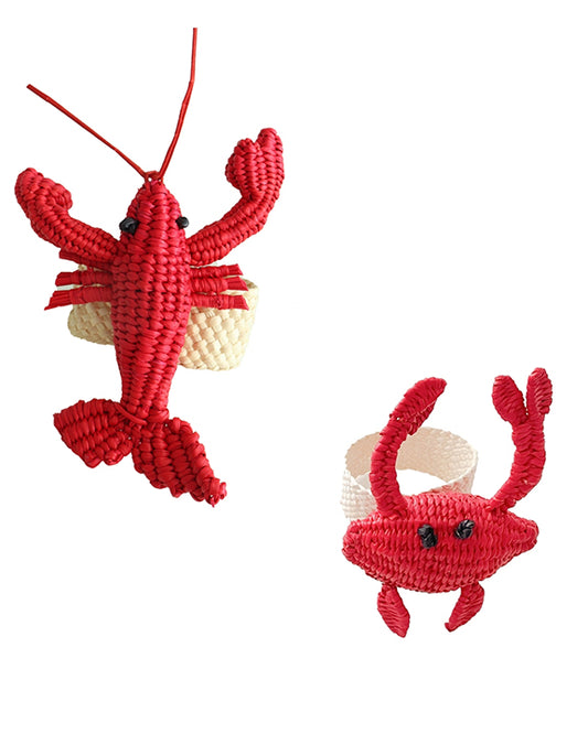 Red Combo - Lobster & Crab Napkin Ring - Klatso - Printfresh