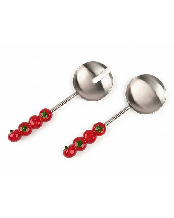 Red Combo - Tomato Handle Salad Server - Casa Amarosa - Printfresh