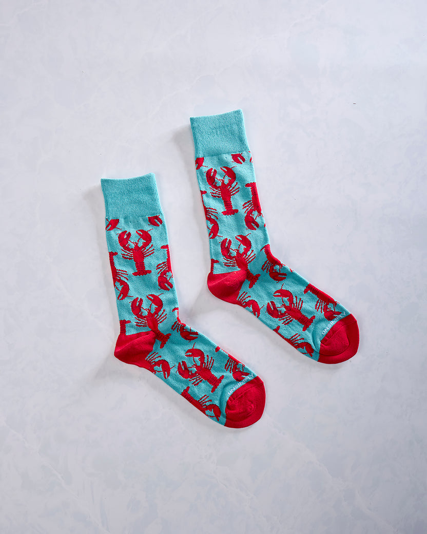Red Multi - Men's Lobster Socks - Unsimply Stitched
