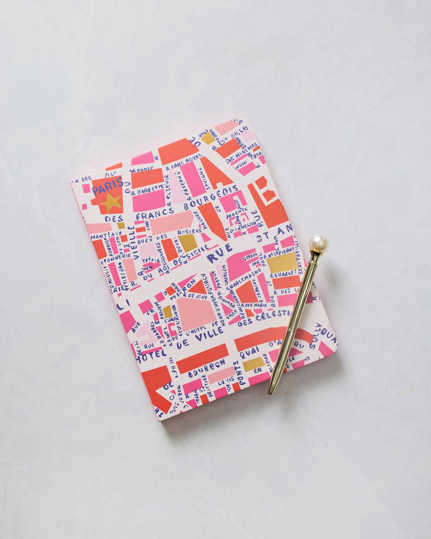 Pink Combo - Rues De Paris Medium Coptic - Bound Journal -  Studio Oh! - Printfresh