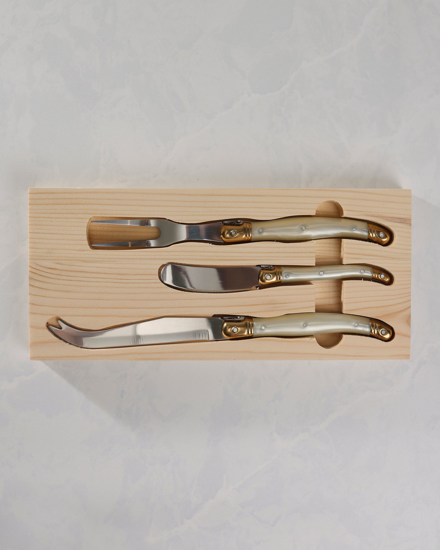 Pearl - Cheese Knife Set Set of 3 - Santa Barbara Design Studio
