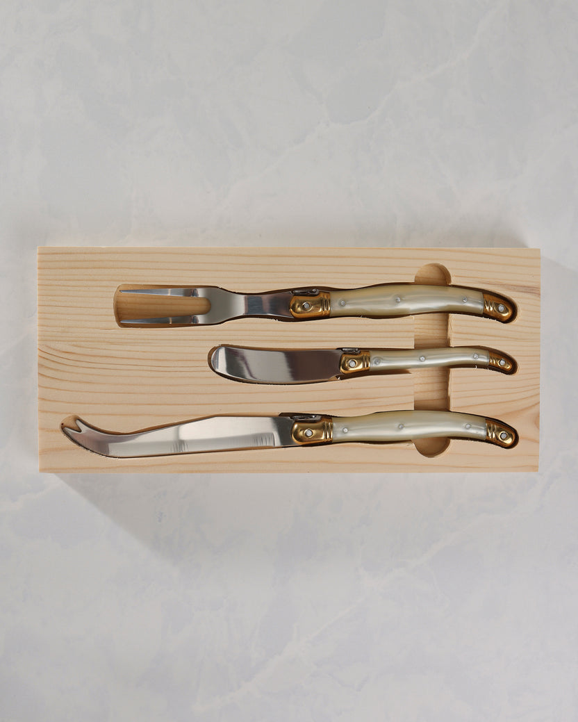 Pearl - Cheese Knife Set Set of 3 - Santa Barbara Design Studio