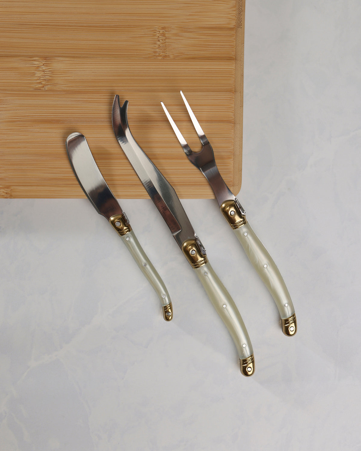 Pearl - Cheese Knife Set Set of 3 - Santa Barbara Design Studio