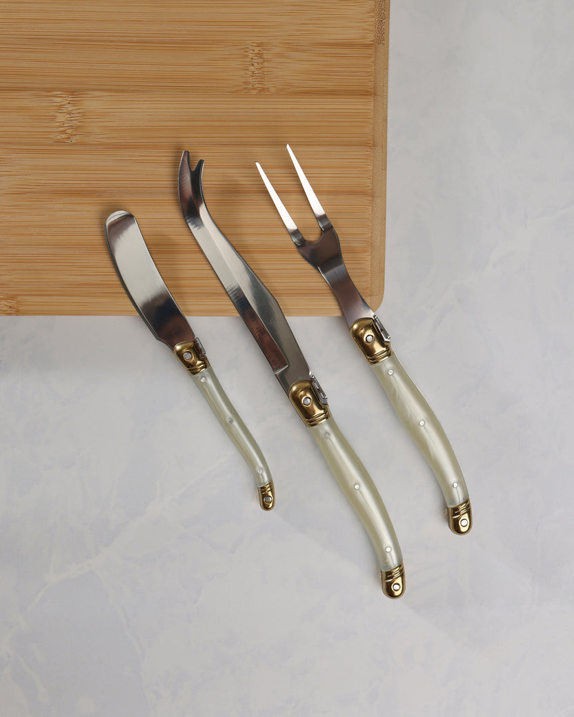 Pearl - Cheese Knife Set Set of 3 - Santa Barbara Design Studio