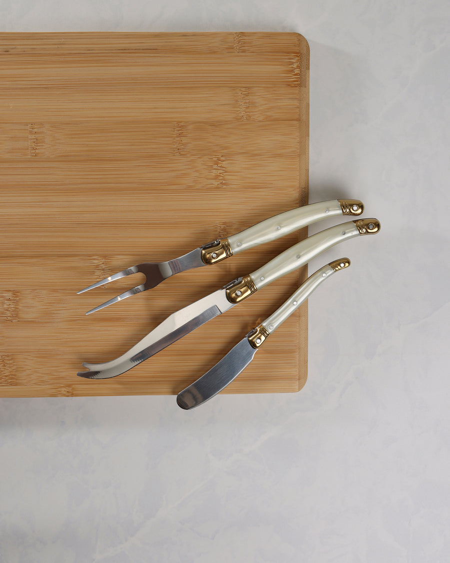 Pearl - Cheese Knife Set Set of 3 - Santa Barbara Design Studio