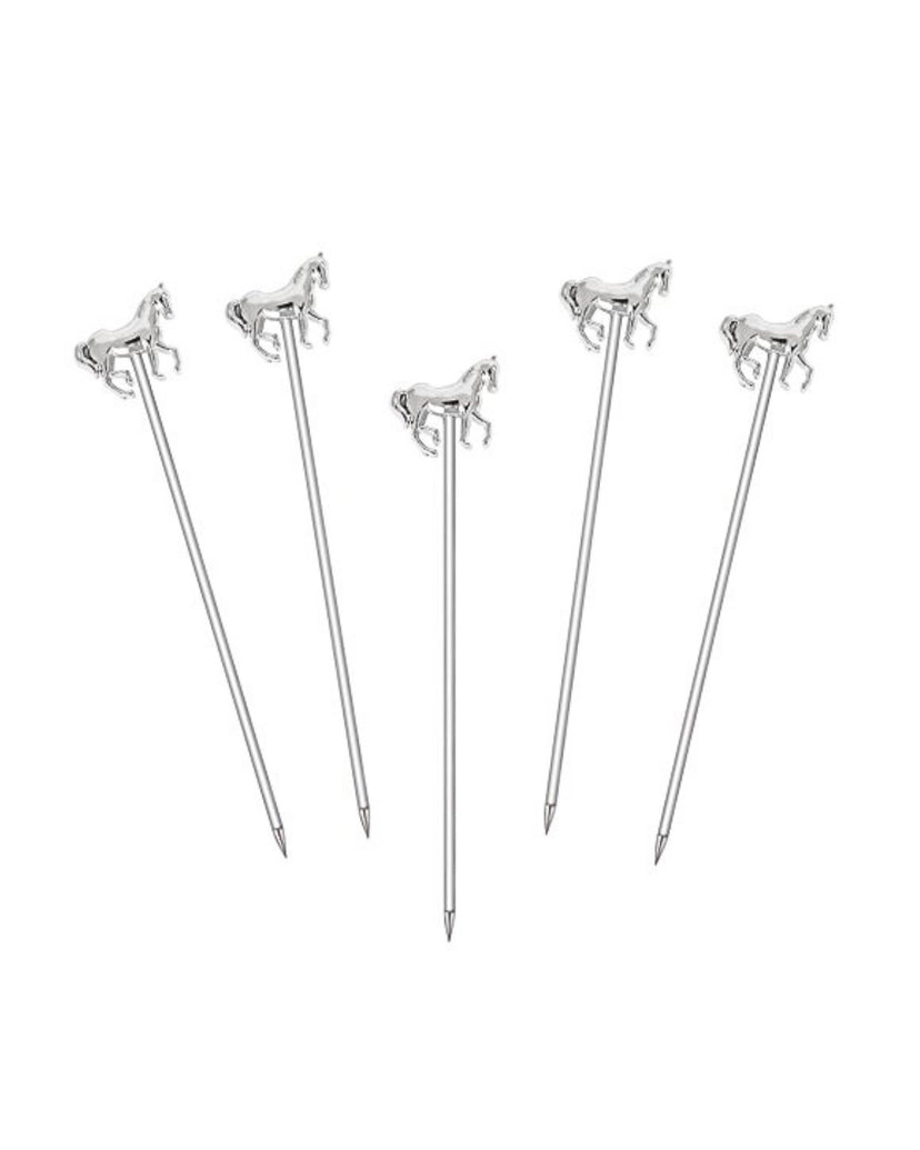 Silver - Horse Cocktail Picks Set of 5 - Original Source - Printfresh