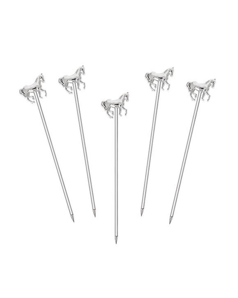 Silver - Horse Cocktail Picks Set of 5 - Original Source - Printfresh