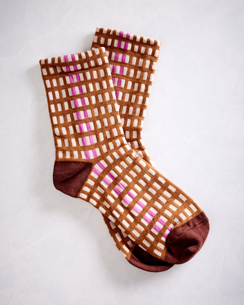 Brown - Skyscraper Stripe Crew - Hansel from Basel - Printfresh