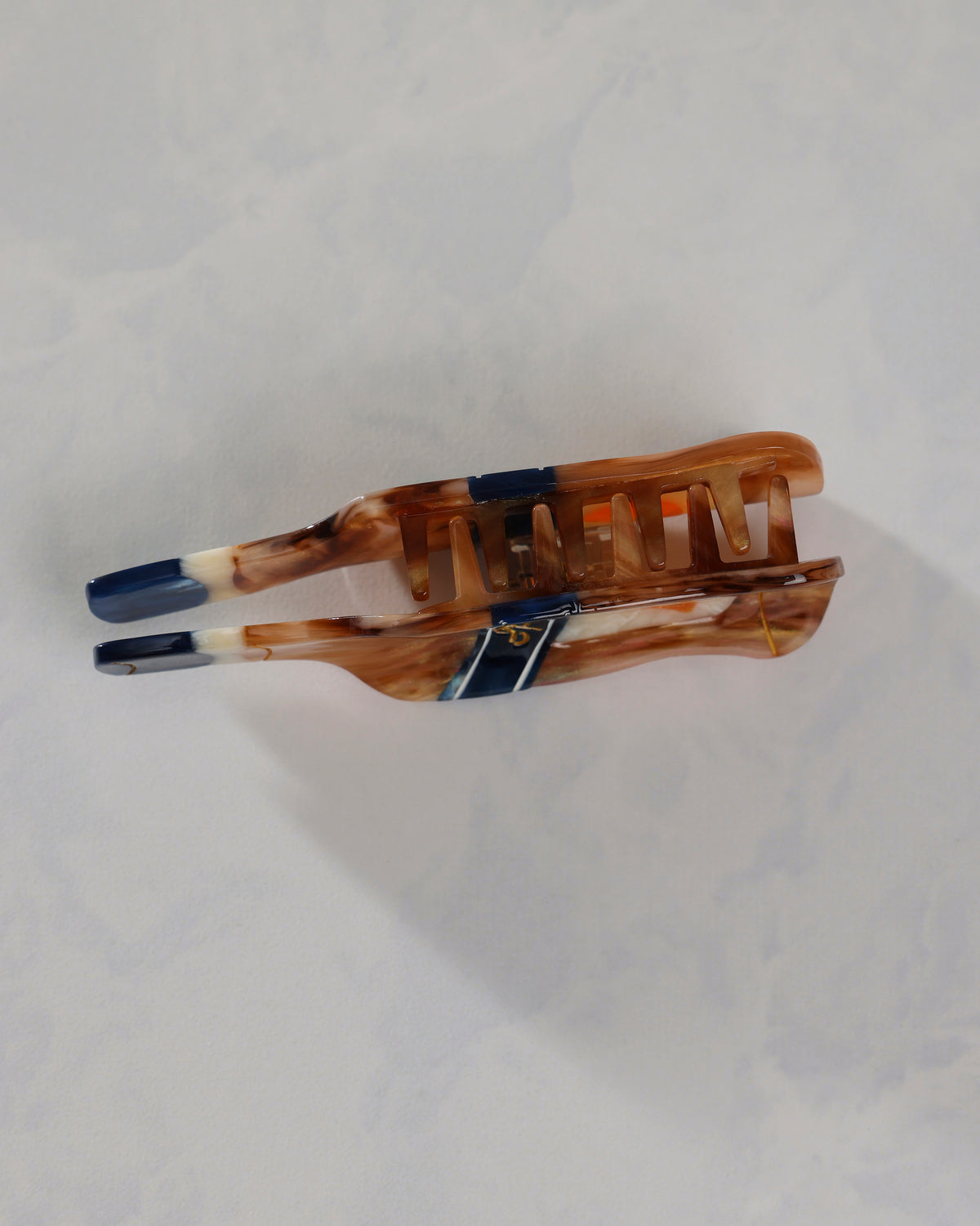 Multi - Hand Painted Citrus Spritz Claw Hair Clip - Solar Eclipse