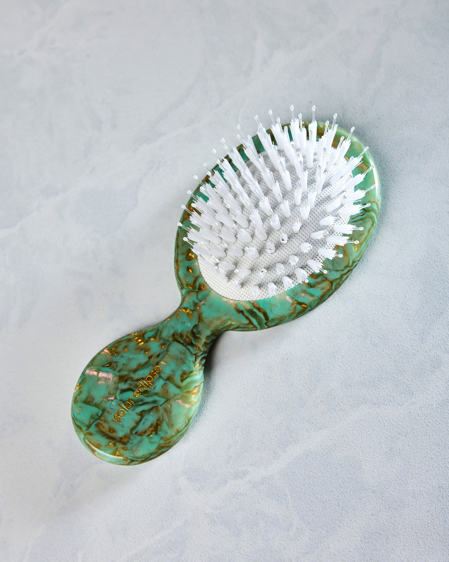 Seafoam Combo - Hand Painted Flower Mahjong Handbag Hero Brush - Solar Eclipse - Printfresh