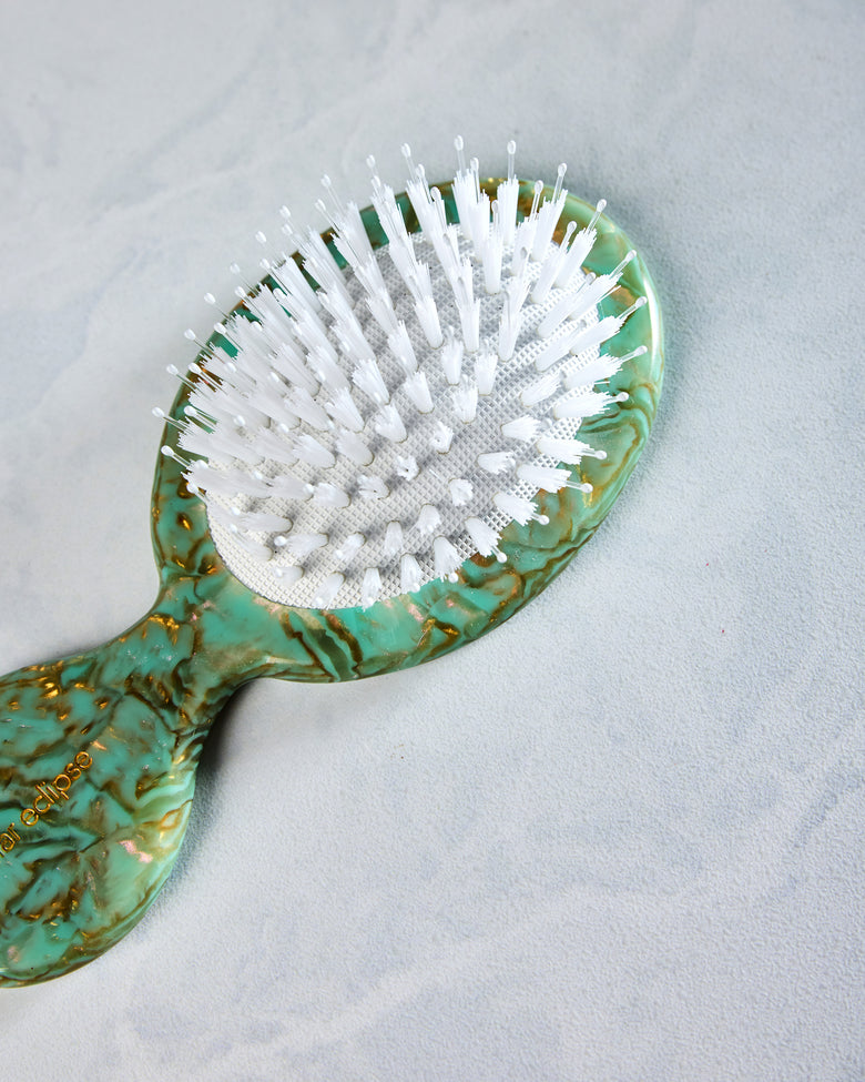 Seafoam Combo - Hand Painted Flower Mahjong Handbag Hero Brush - Solar Eclipse - Printfresh