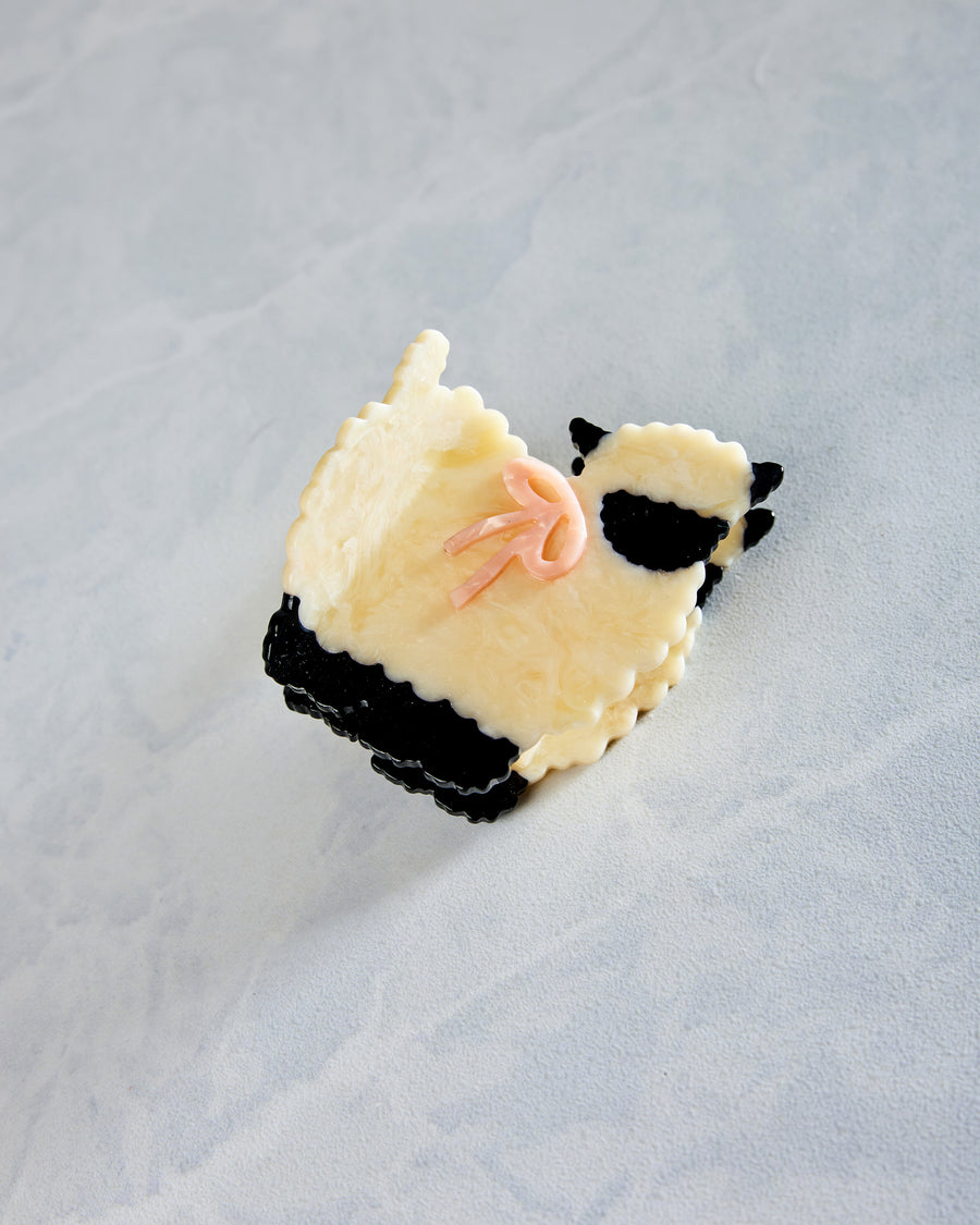 Ivory Combo - Hand Painted Sheep Claw Hair Clip - Solar Eclipse - Printfresh