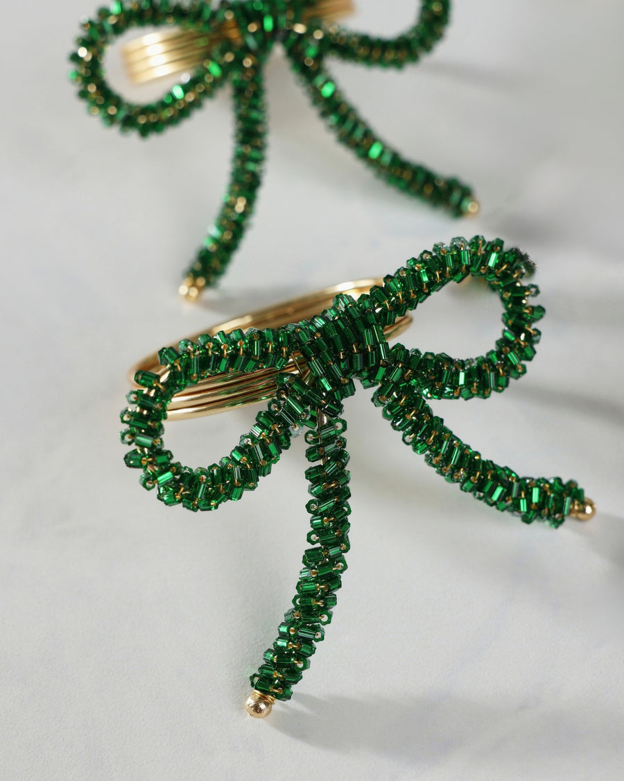 Green - Bow Napkin Ring - Tableau Home