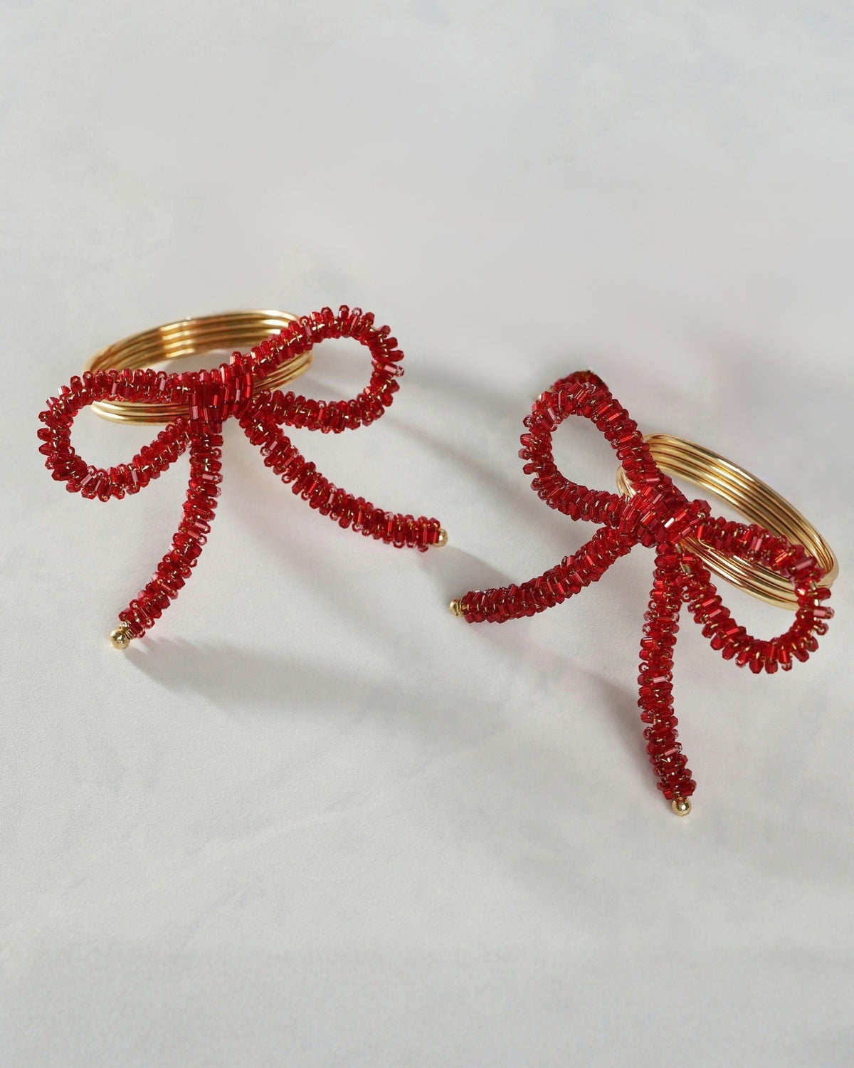 Red - Bow Napkin Ring - Tableau Home
