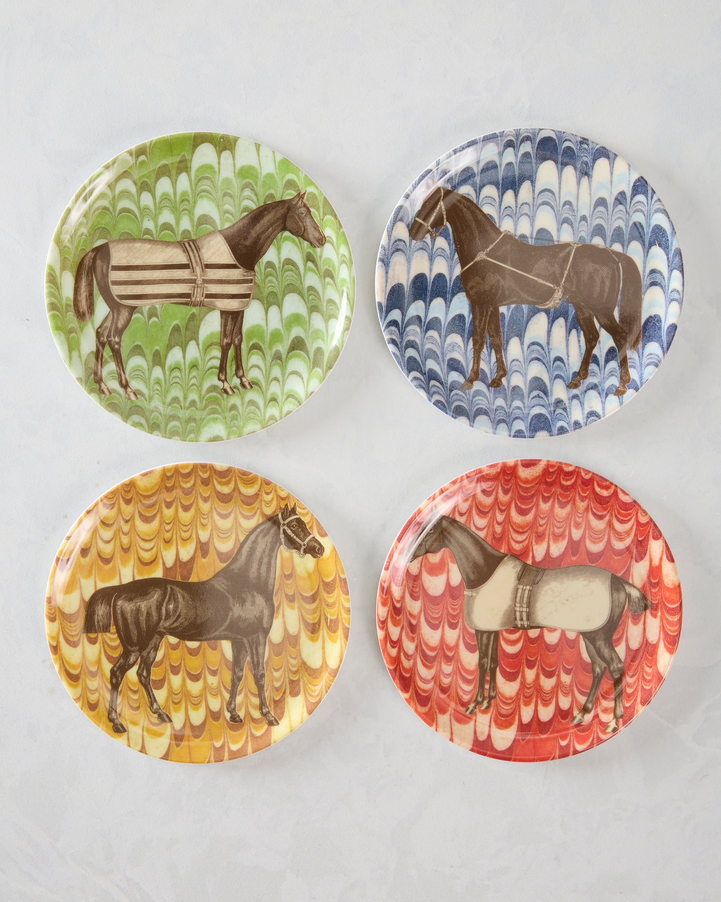 Multi - Equestrian Coasters - Set of 4 - THOMASPAUL