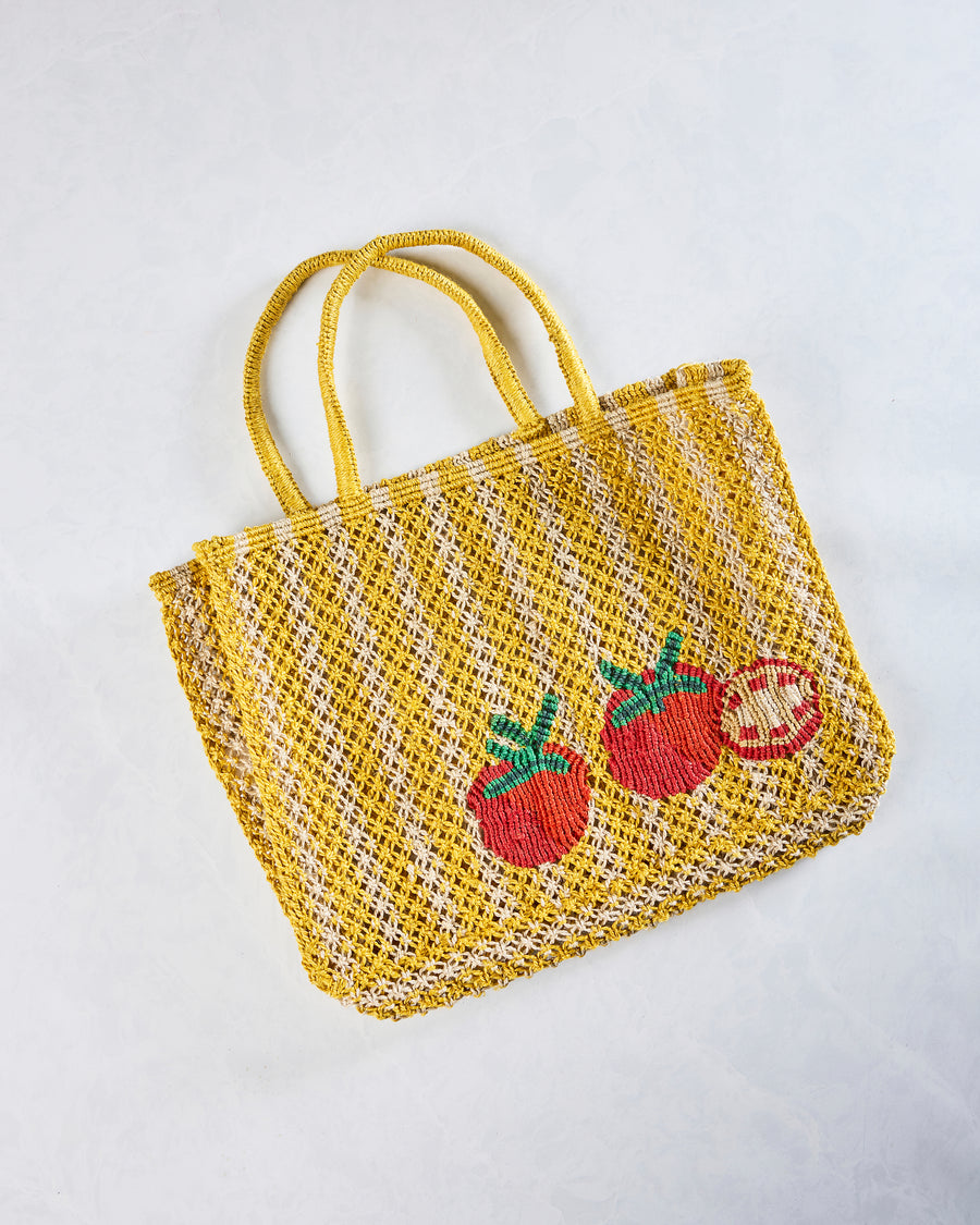 The Jacksons - Tomatoes Yellow Stripe Bag - Multi - Printfresh