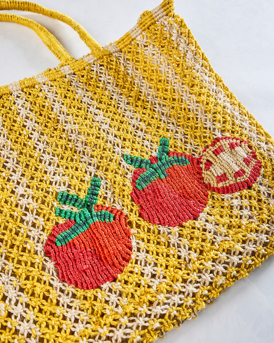 The Jacksons - Tomatoes Yellow Stripe Bag - Multi - Printfresh