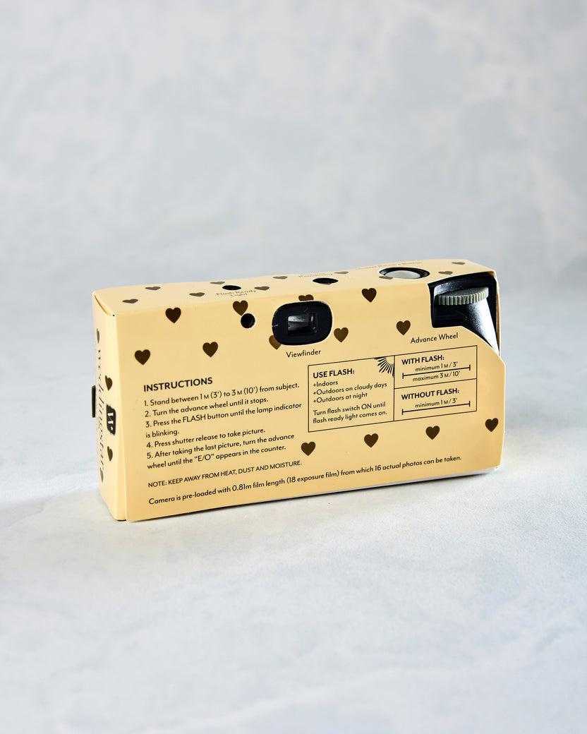 Gold Heart - Disposable Camera with Flash - Weddingstar Inc. - Printfresh