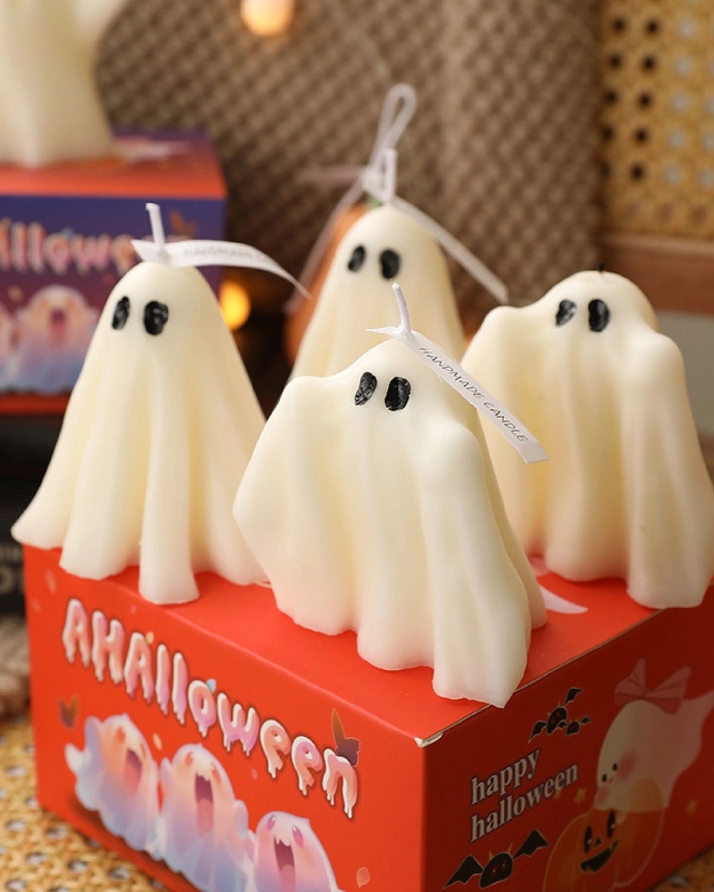 White - Halloween Ghost Candle - Candles Meta